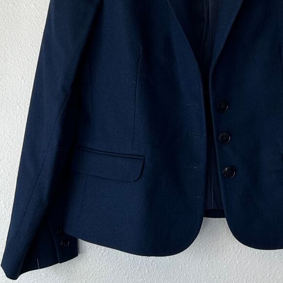 New Vintage Arenzano Wool single breasted 70s 80s navy old money blazer preppy M - Picture 3 of 12
